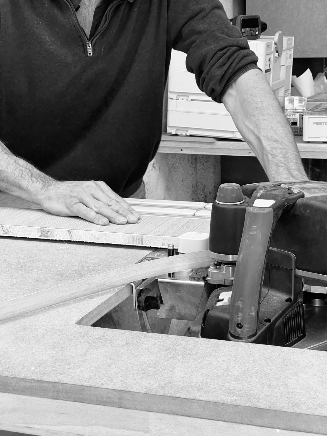 Découpe et menuiserie en atelier